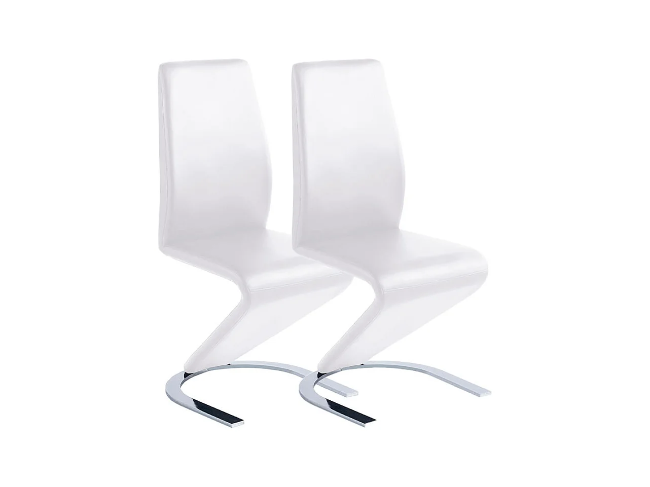 Pack de 2 sillas Qatar tapizadas en tela blanco 96x58x40,5 cm Adec