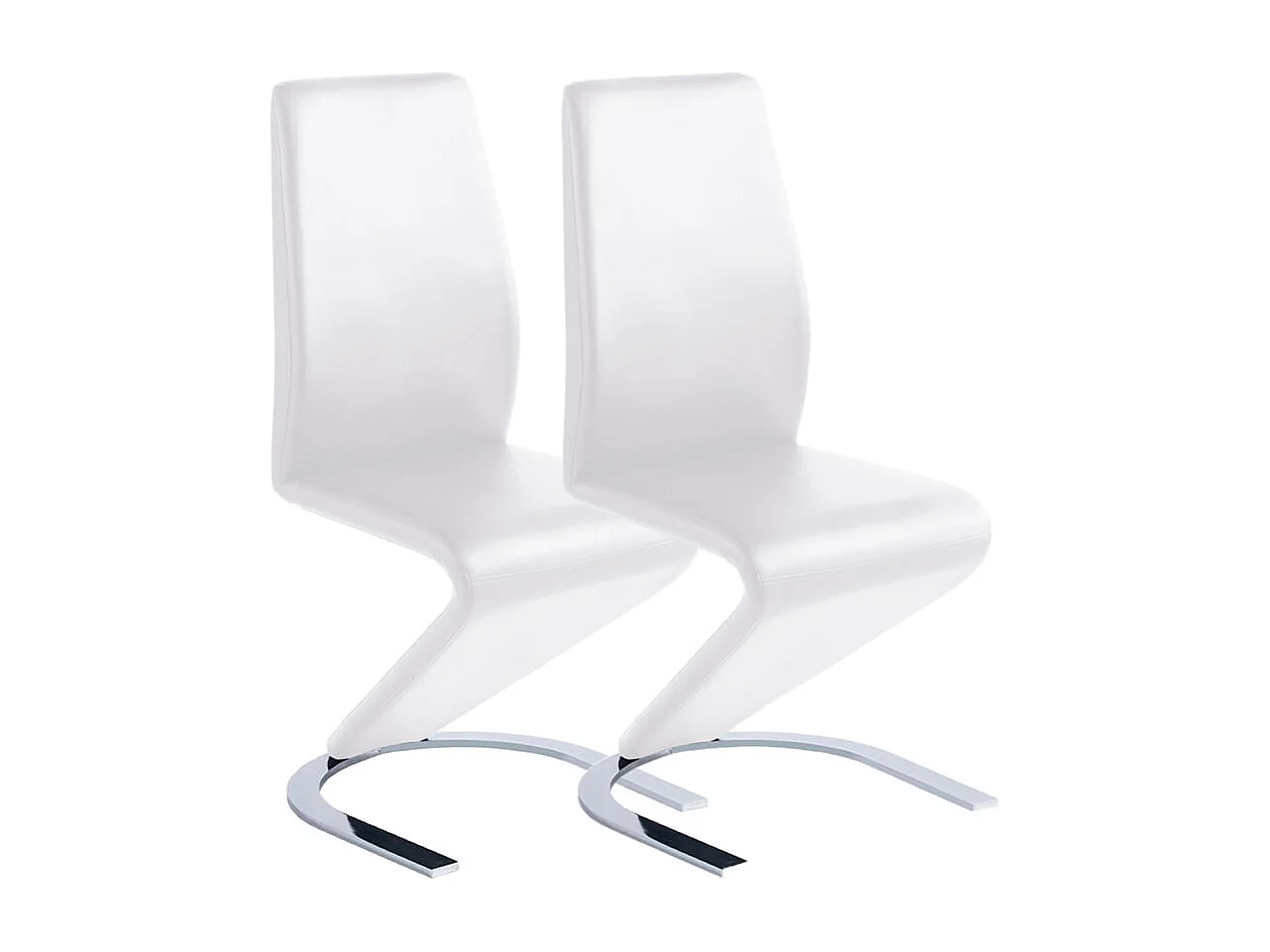 Pack de 2 sillas Qatar tapizadas en tela blanco 96x58x40,5 cm Adec
