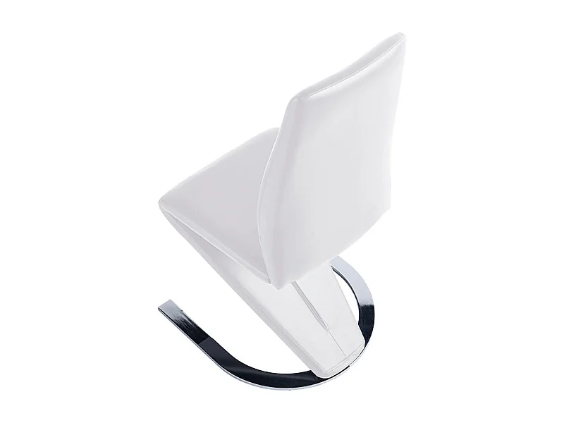 Pack de 2 sillas Qatar tapizadas en tela blanco 96x58x40,5 cm Adec