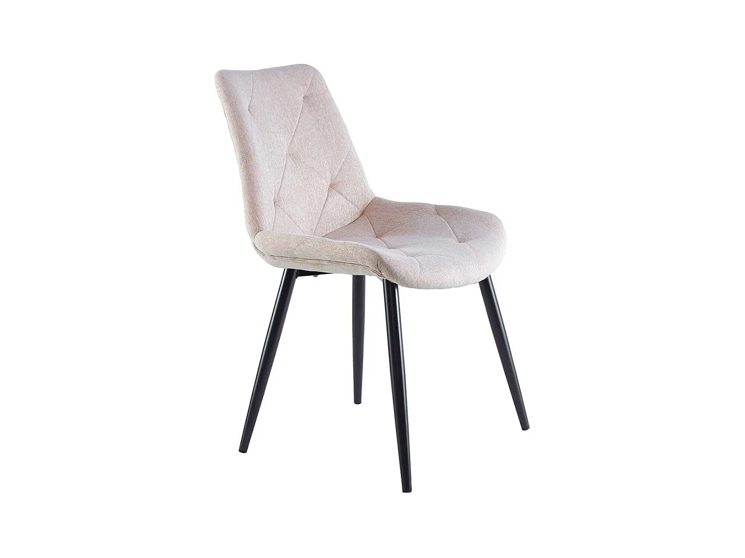 Pack de 4 sillas Marlene tejido tapizado beige/negro Adec