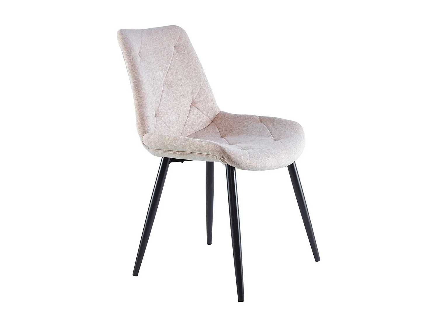 Pack de 4 sillas Marlene tejido tapizado beige/negro Adec