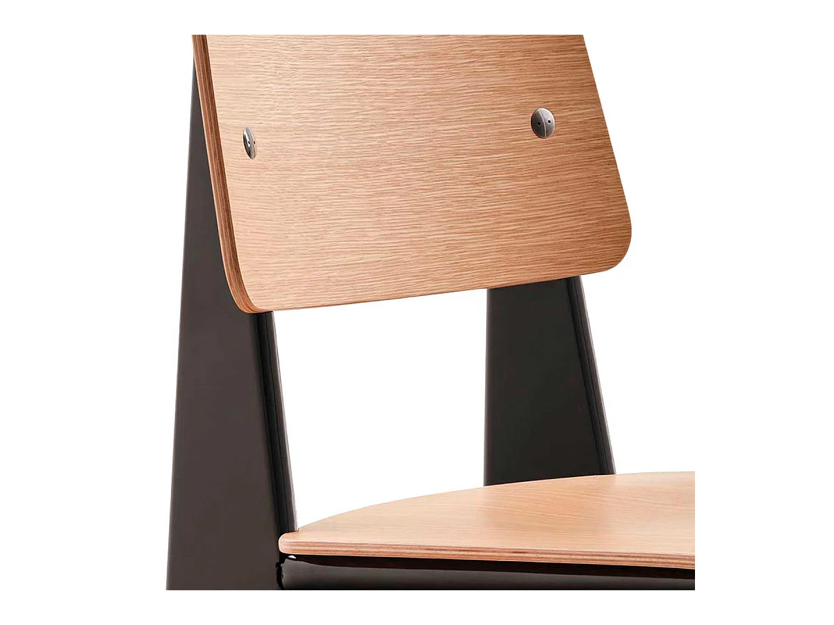 Pack de 2 sillas Beck Oak natural/negro 80x51x41 cm Adec