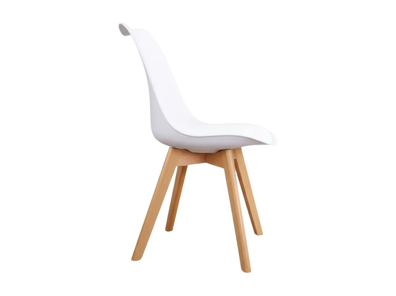 Silla Fina estilo nórdico patas de madera 83x45x48 cm