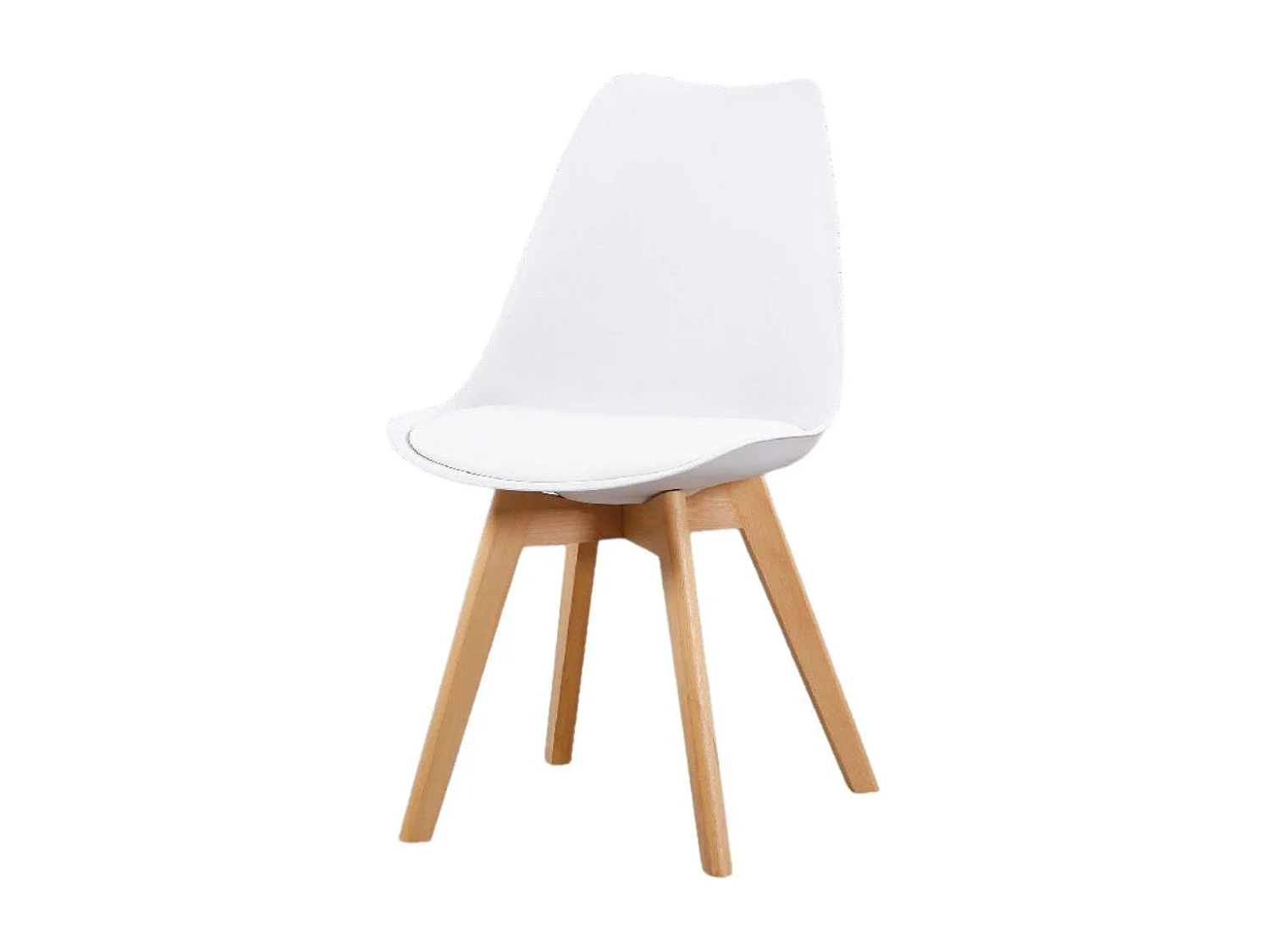 Silla Fina estilo nórdico patas de madera 83x45x48 cm