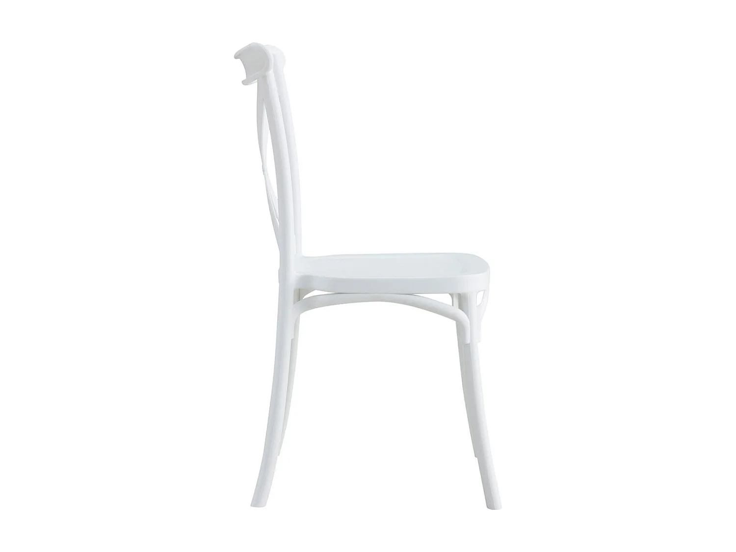 Pack de 2 sillas de comedor Crossback blanco 88x46x54 cm Adec