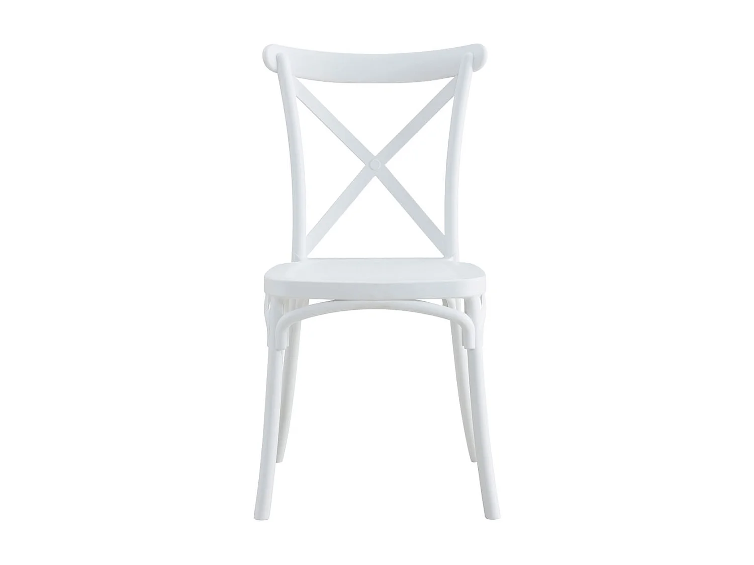 Pack de 2 sillas de comedor Crossback blanco 88x46x54 cm Adec