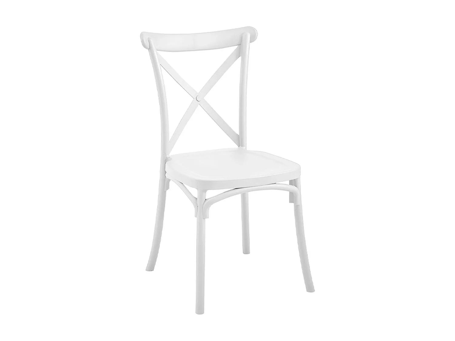 Pack de 2 sillas de comedor Crossback blanco 88x46x54 cm Adec