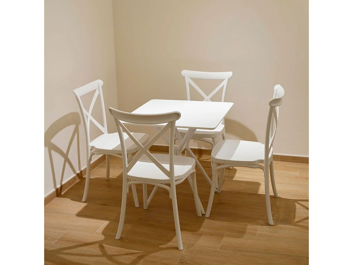 Pack de 2 sillas de comedor Crossback blanco 88x46x54 cm Adec