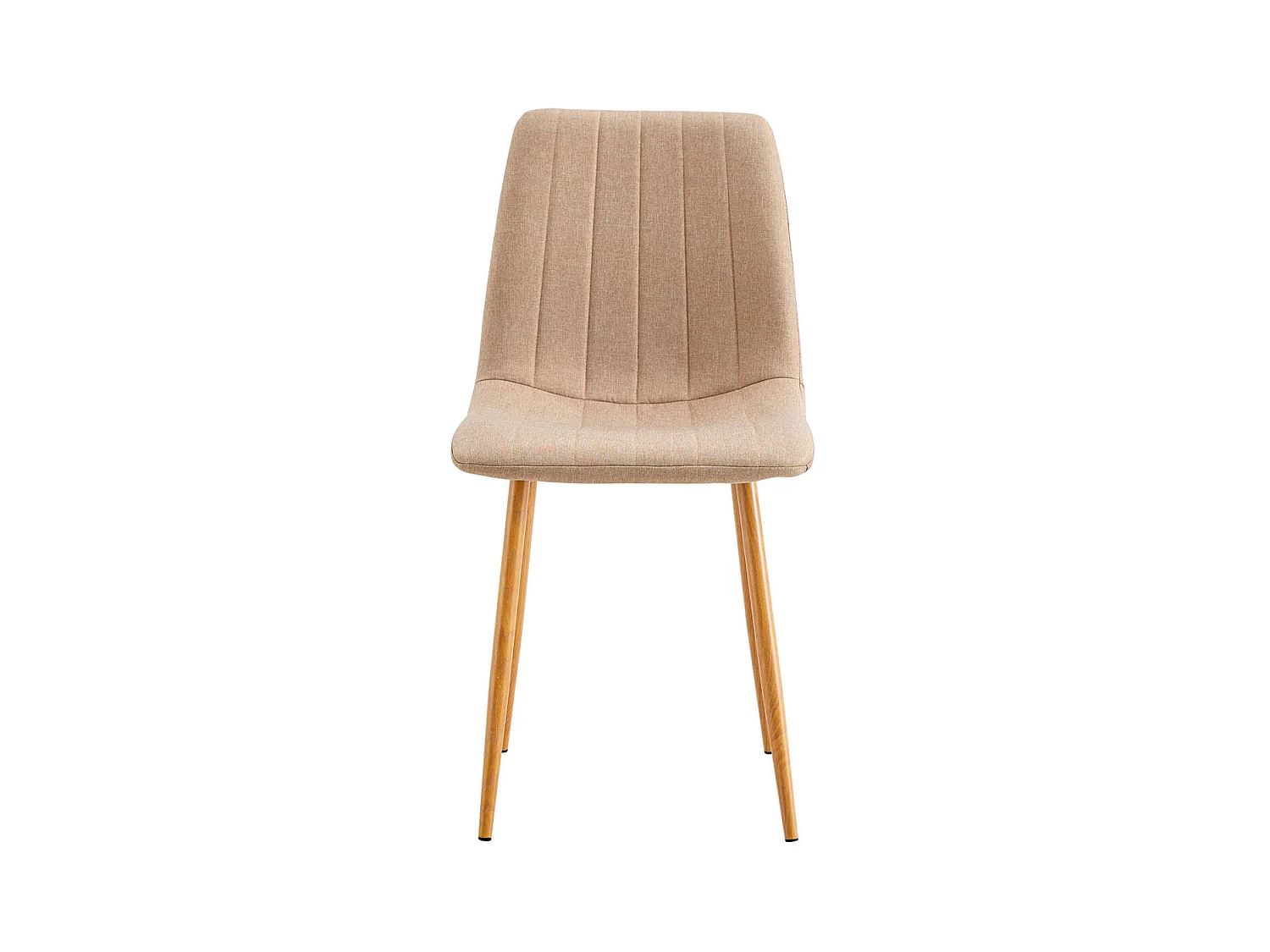 Pack de 4 sillas de comedor Nails tejido tapizado beige/oak Adec