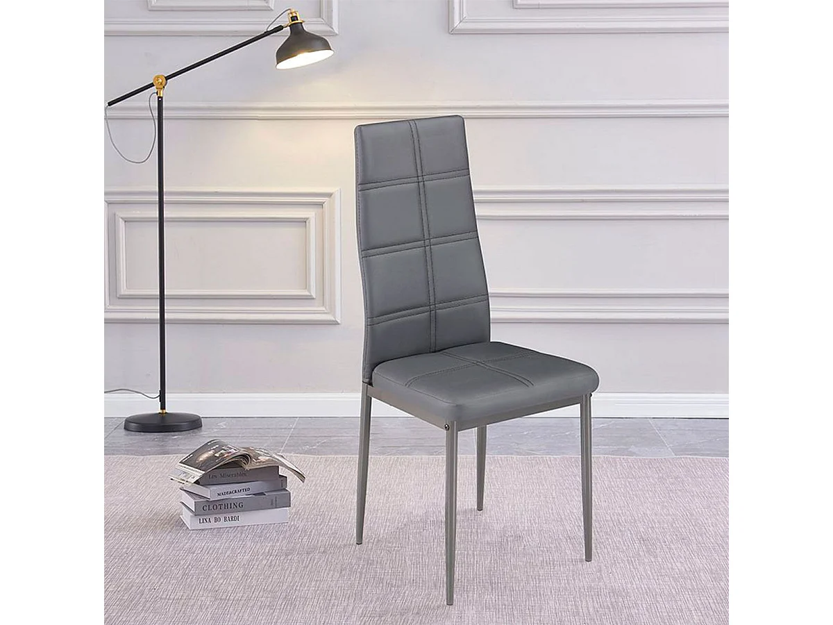 Silla comedor Axiss gris 96,6x40x39,7 cm