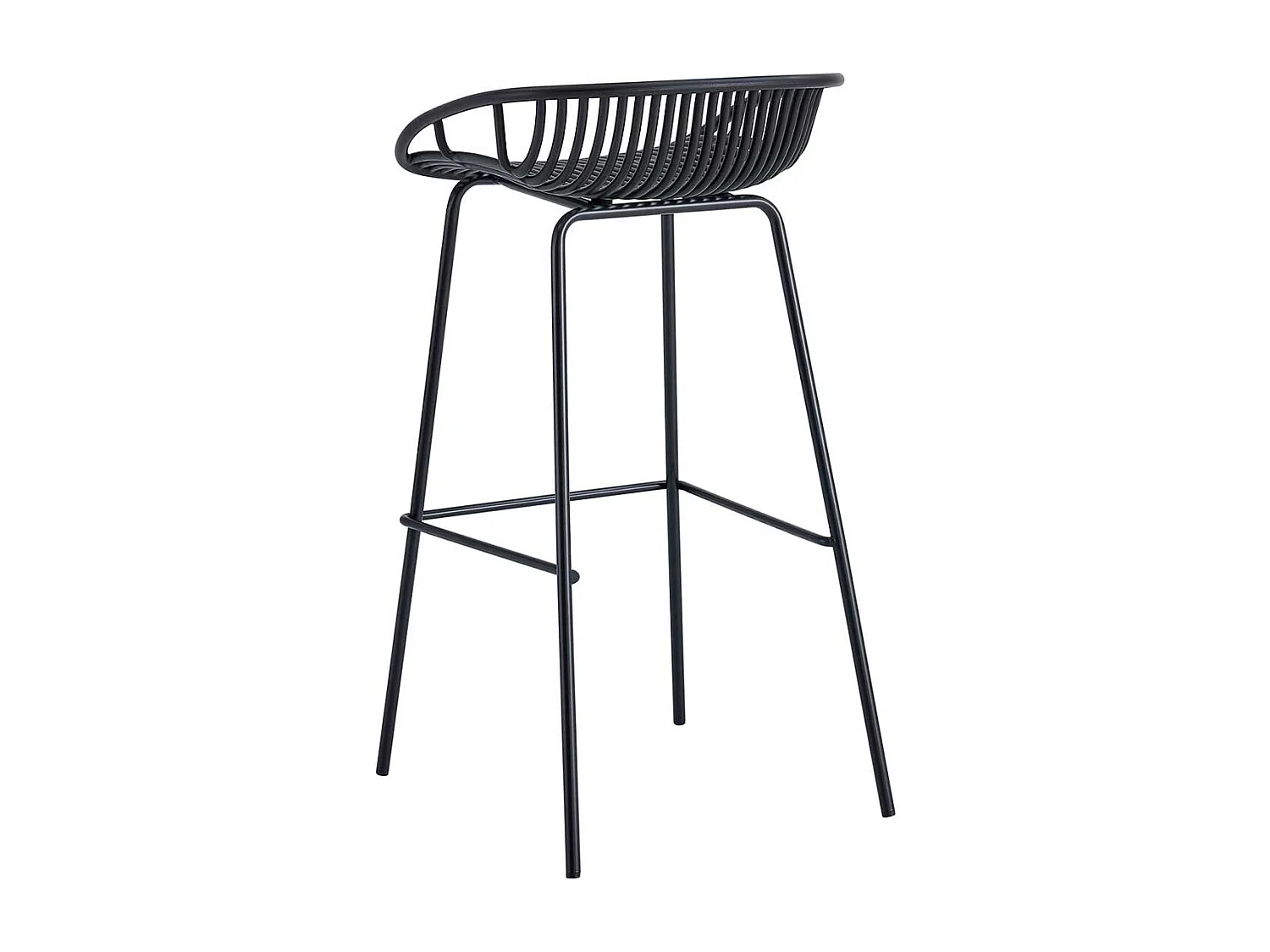 Pack de 4 taburetes altos Shell uso interior/exterior negro Adec