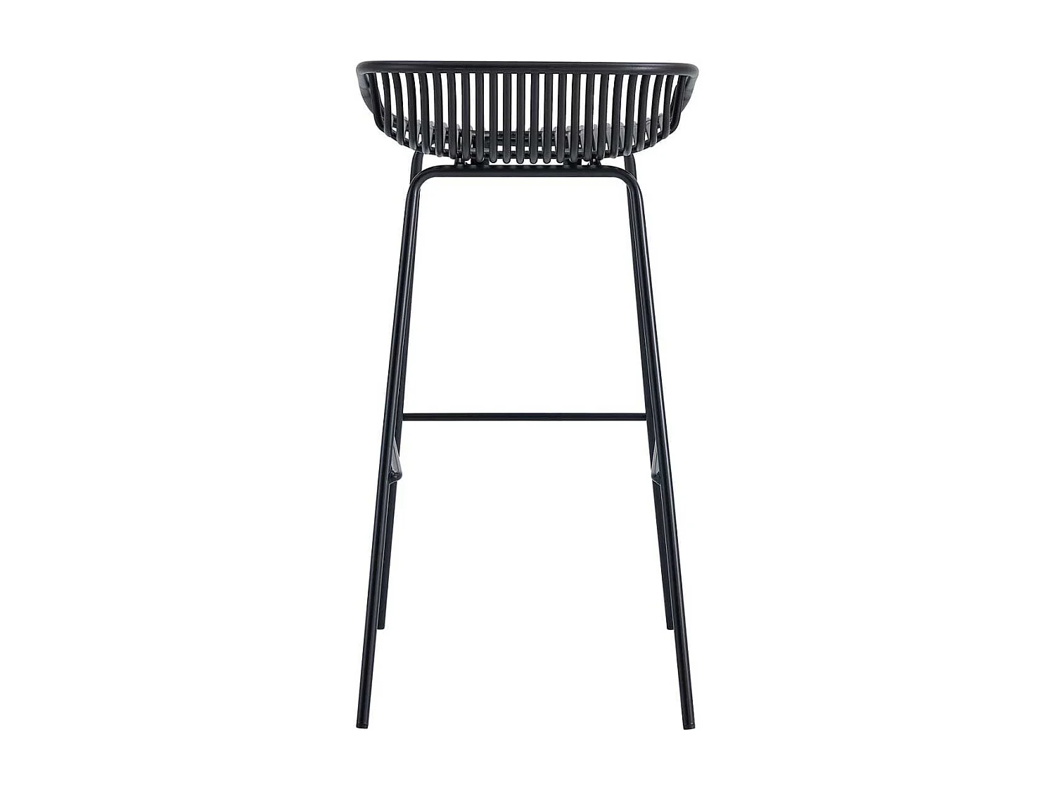 Pack de 4 taburetes altos Shell uso interior/exterior negro Adec