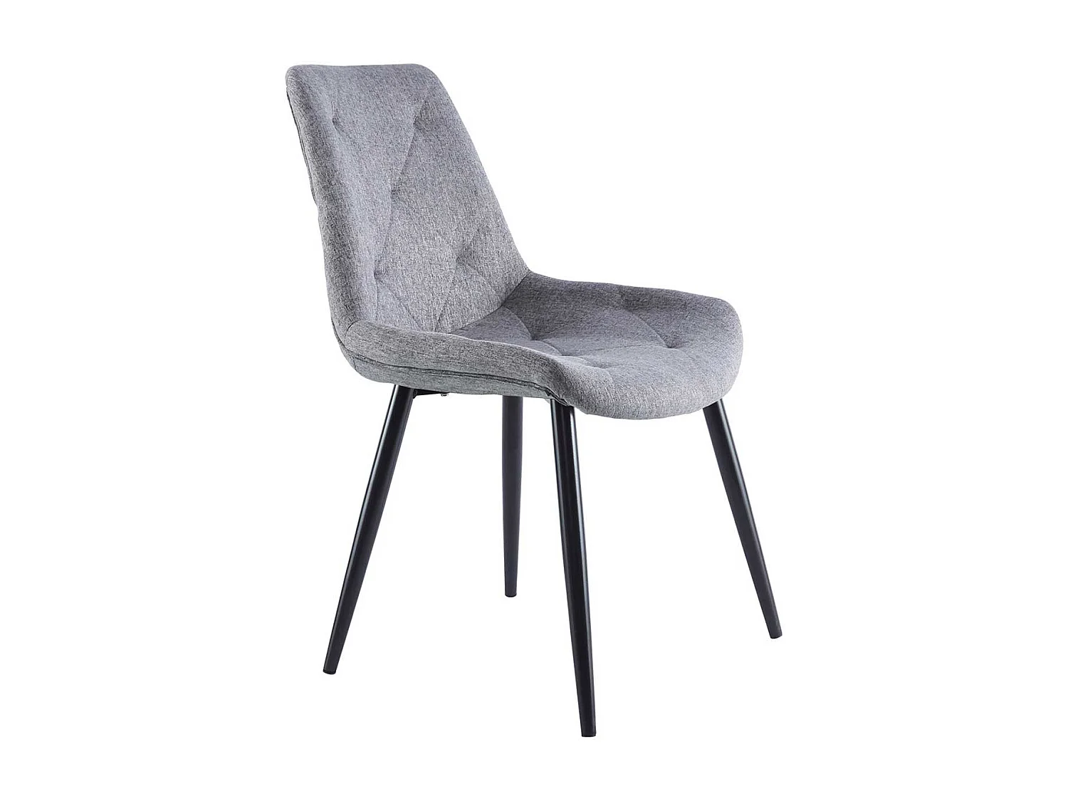 Pack de 4 sillas Marlene tejido tapizado gris/negro Adec