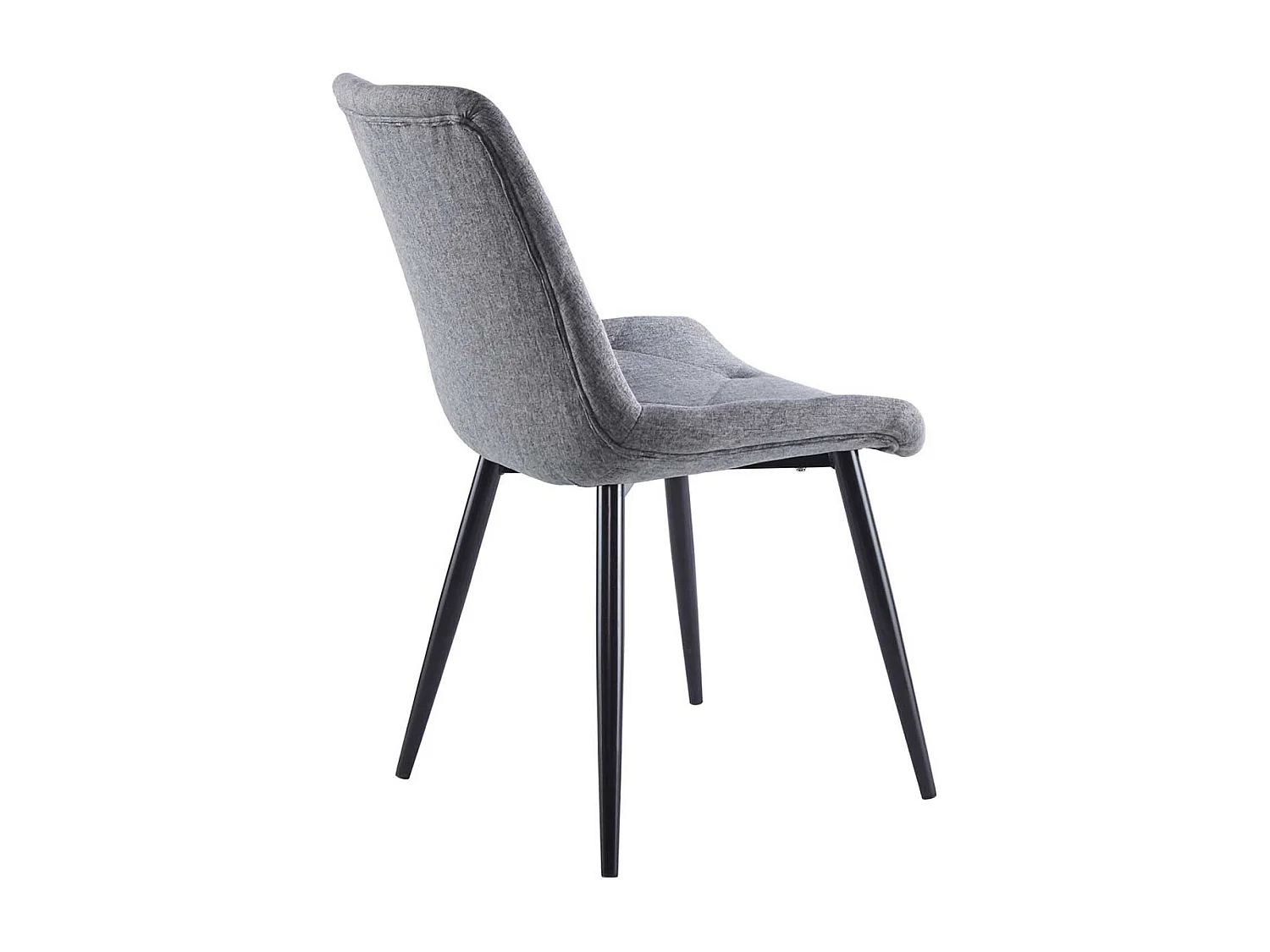 Pack de 4 sillas Marlene tejido tapizado gris/negro Adec