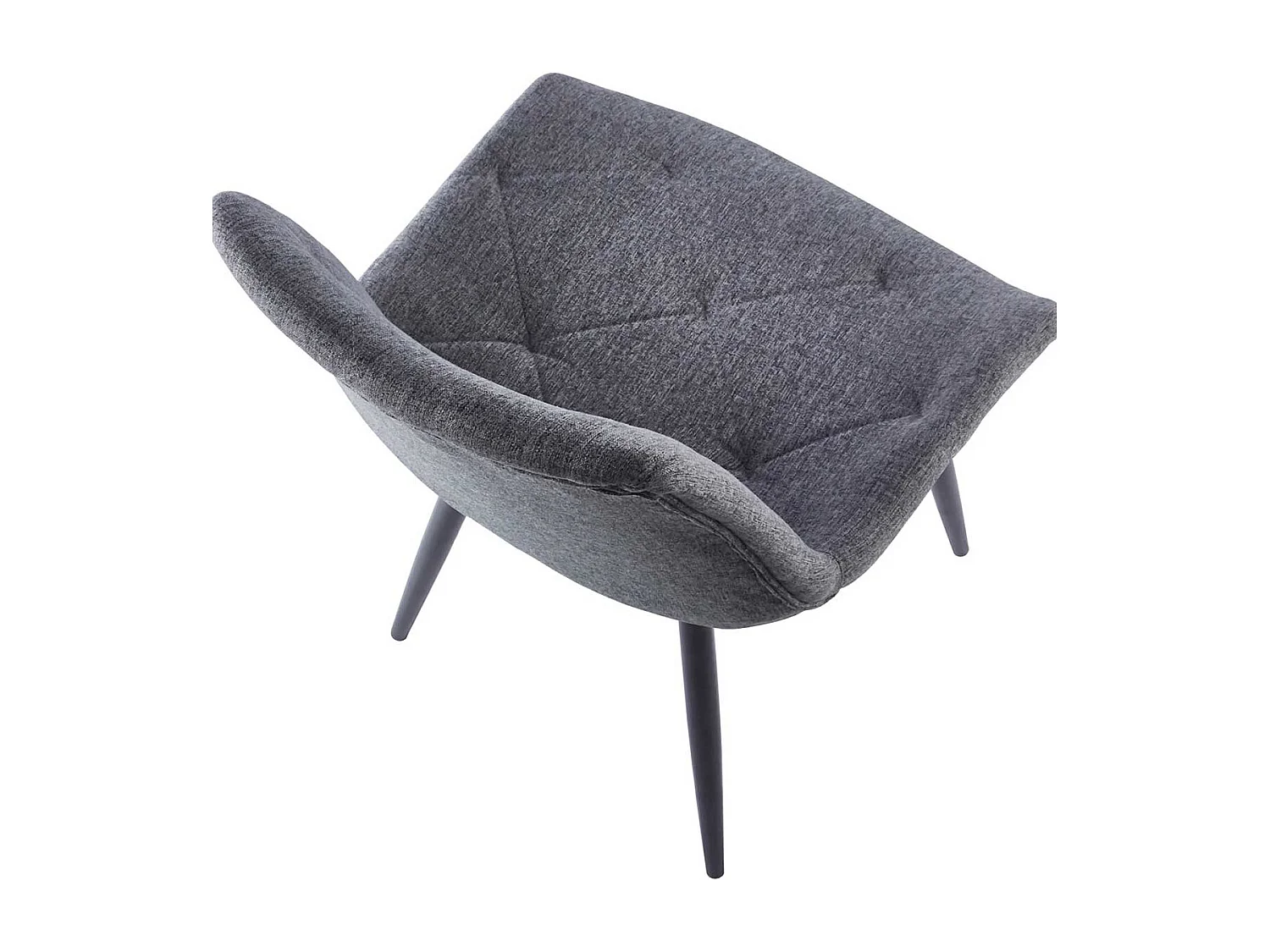 Pack de 4 sillas Marlene tejido tapizado gris/negro Adec