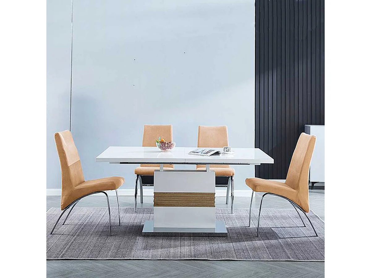 Pack de 2 sillas Aroa tapizado jarama beige 95x44x51 cm