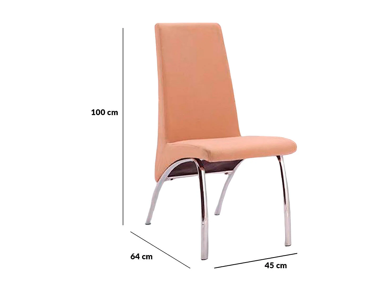 Pack de 2 sillas Aroa tapizado jarama beige 95x44x51 cm