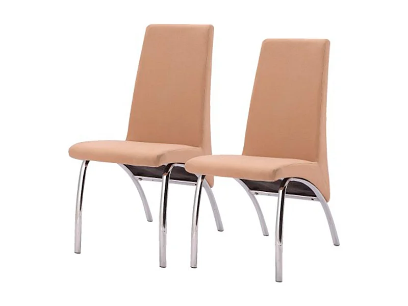 Pack de 2 sillas Aroa tapizado jarama beige 95x44x51 cm