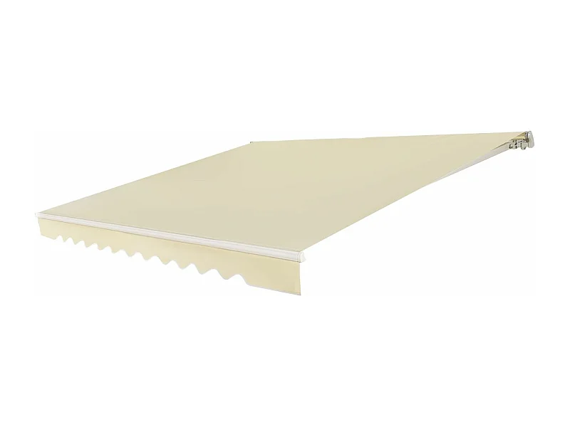 3,6 x 3M intrekbare balkonzonwering met UV- en waterbestendig materiaal en fluweel, aluminium frame, verstelbare hoek 5-35°