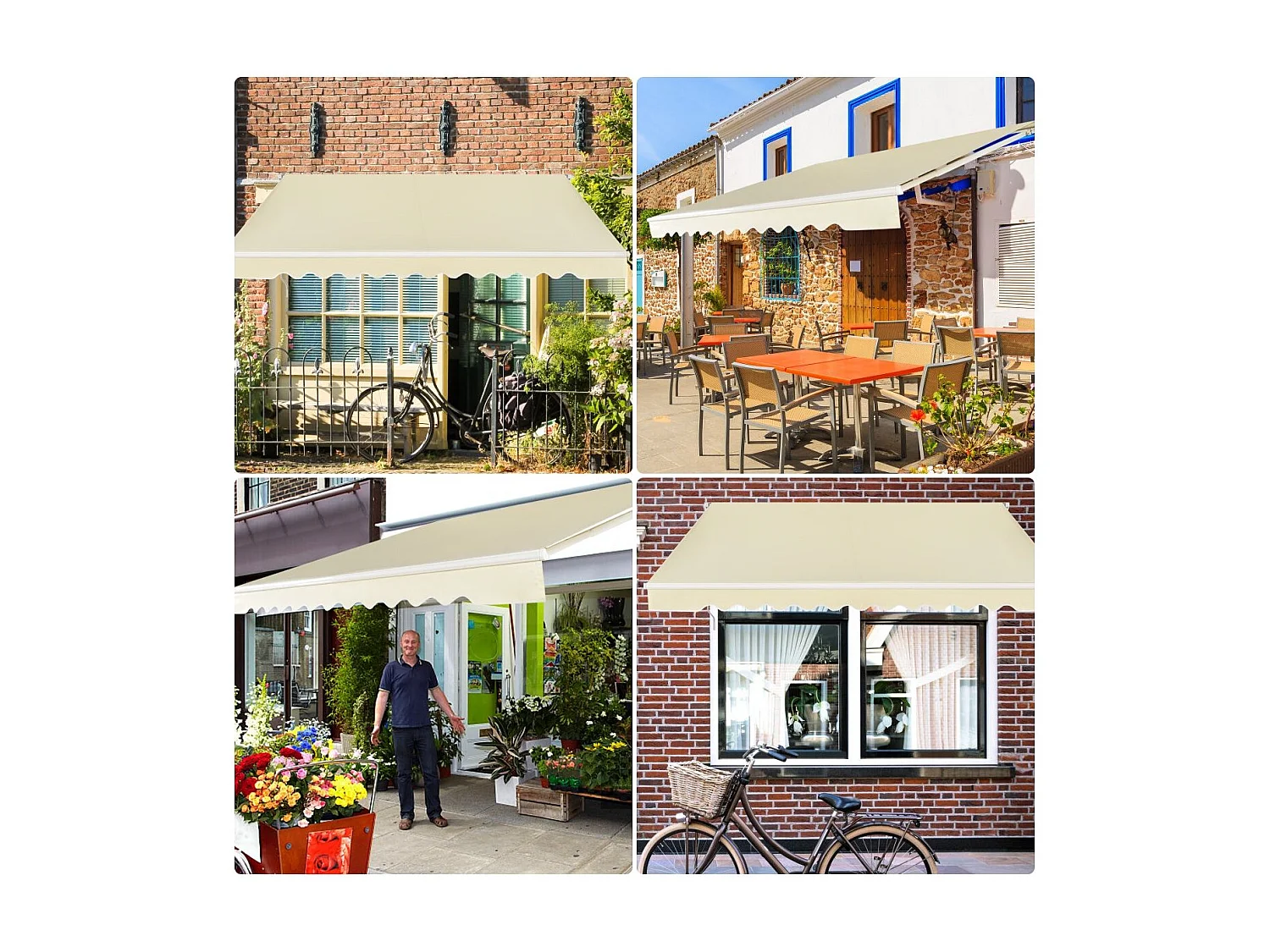 Store Banne de Balcon Rétractable 3,6 X 3M avec Tissu et velours Résistant aux UV et à l'Eau, Cadre en Aluminium Angle Réglable 5-35°