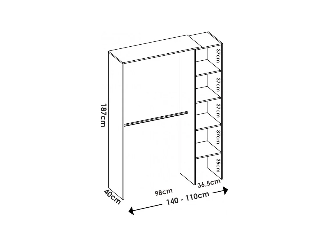 Composición Vestidor Rinconero Chania