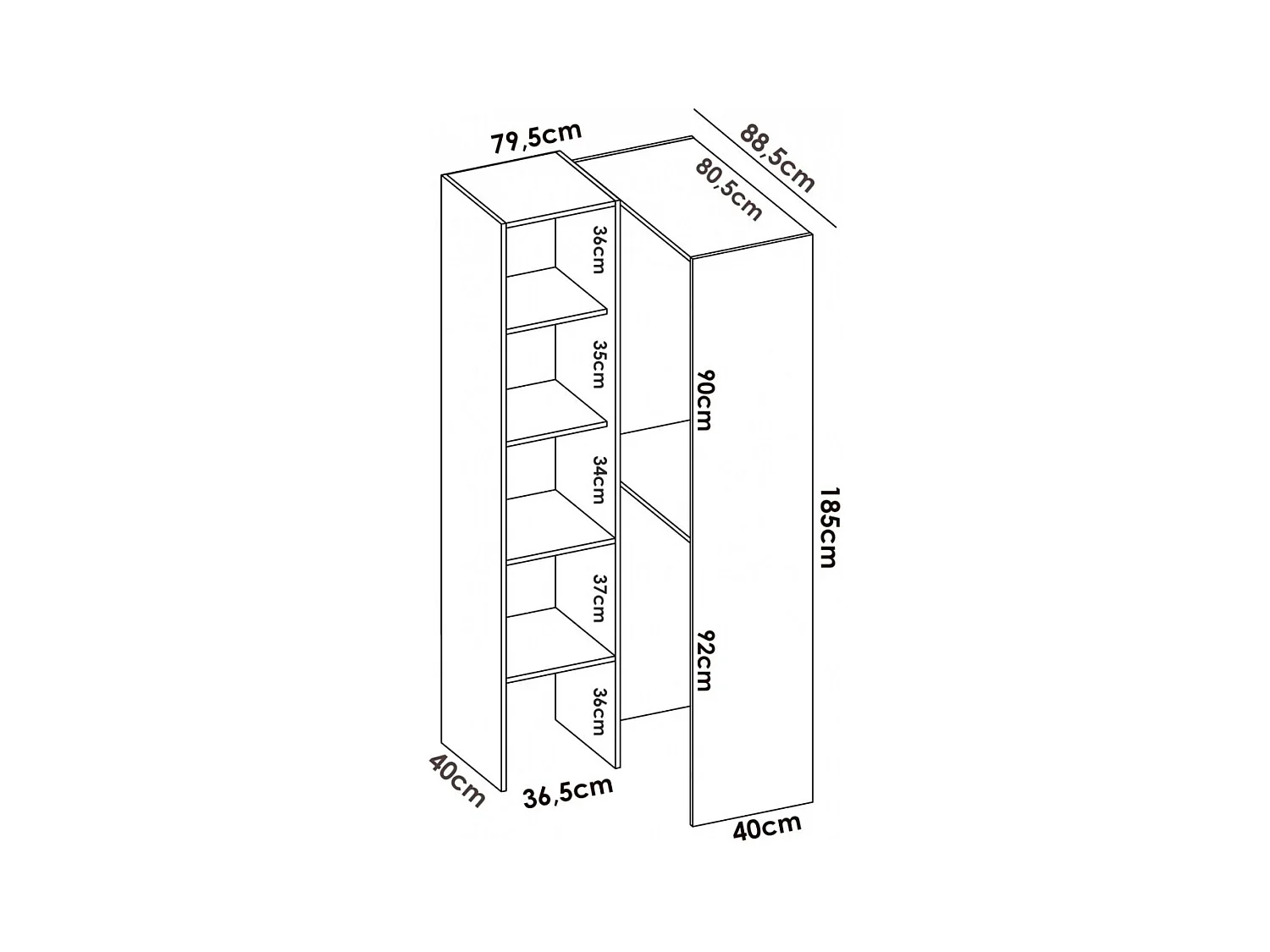 Composición Vestidor Rinconero Chania