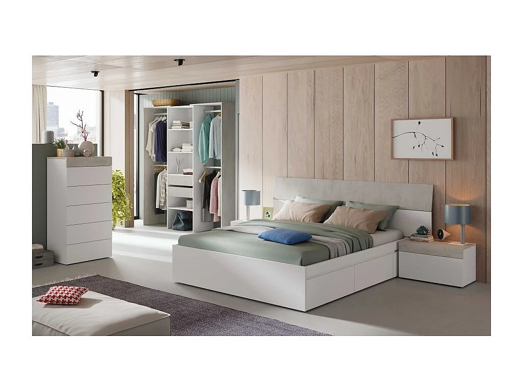 Armario Vestidor Con Estantes Colgadores Y Cajones Balder