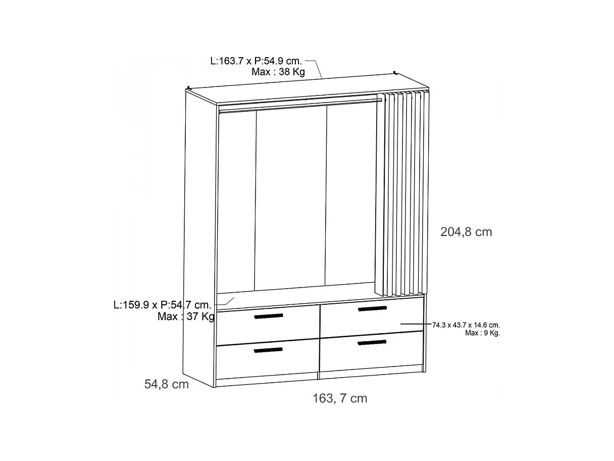 Armario Abierto Con Cajones Terry