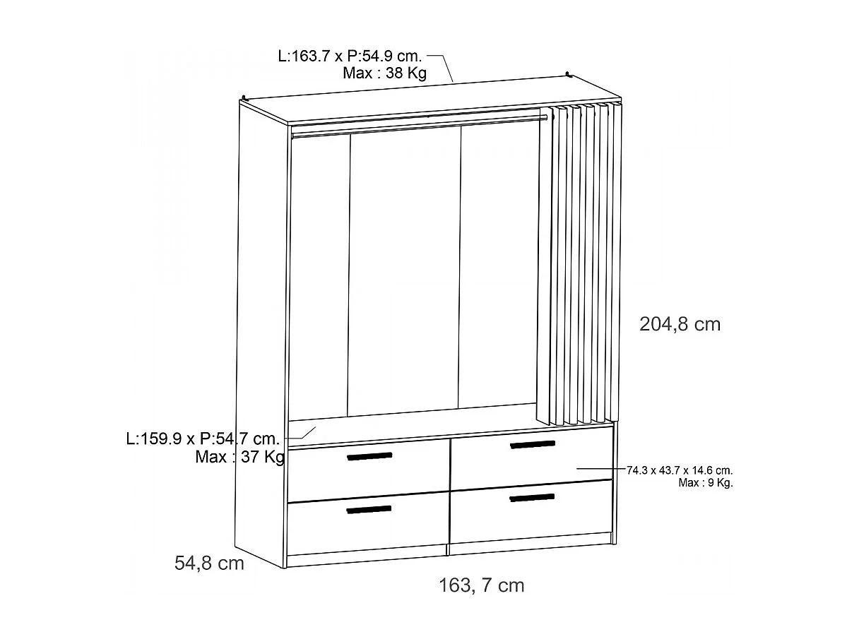 Armario Abierto Con Cajones Terry