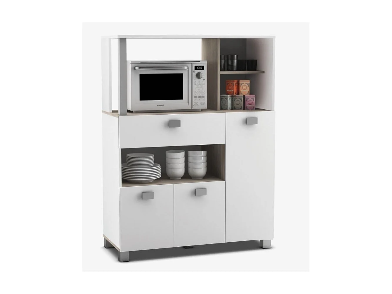 Mueble Despensa De Cocina 3 Puertas 1 Cajon Basil