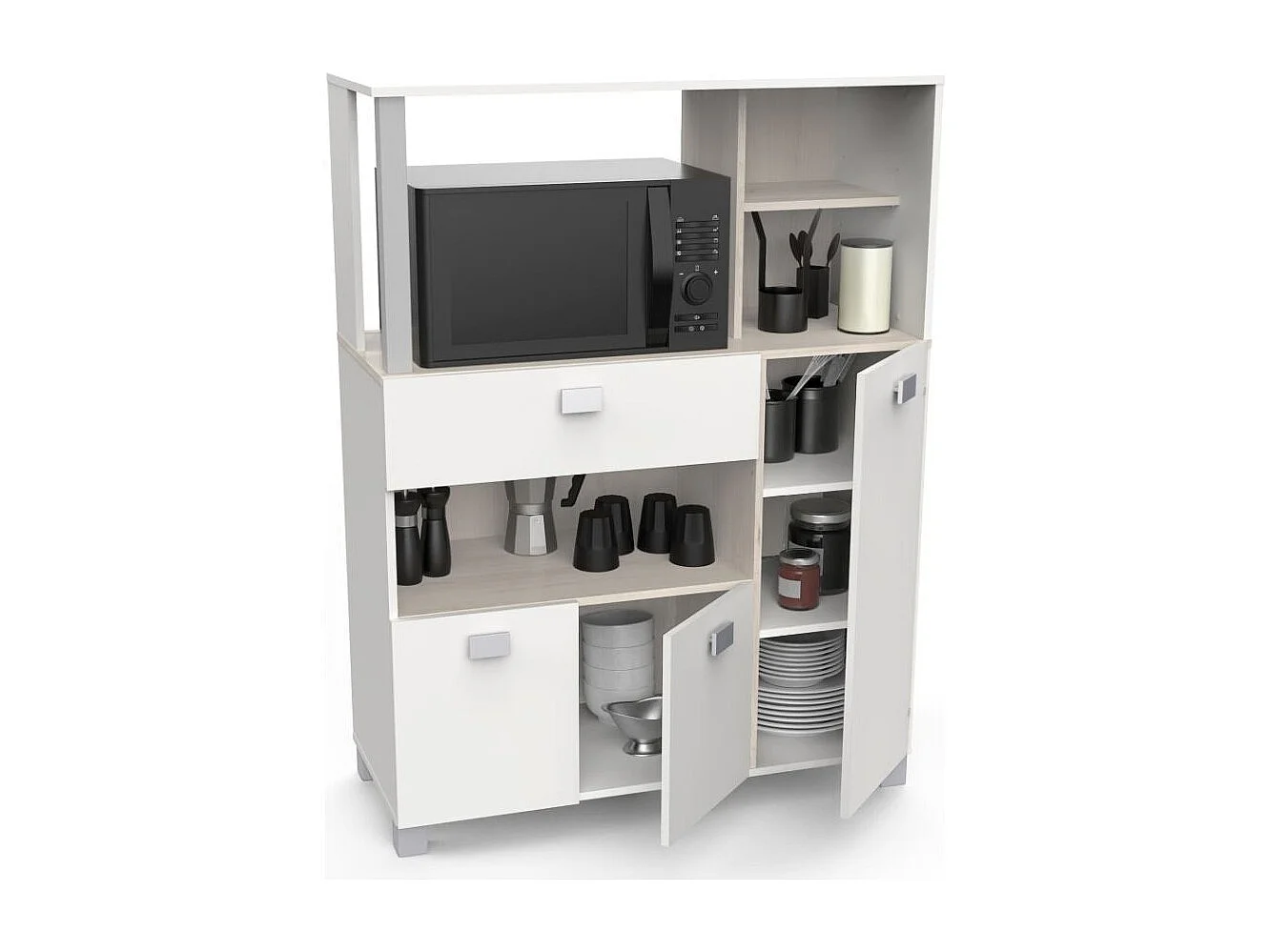 Mueble Despensa De Cocina 3 Puertas 1 Cajon Basil