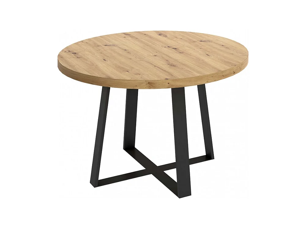 Mesa De Comedor Redonda De Estilo Industrial Croud