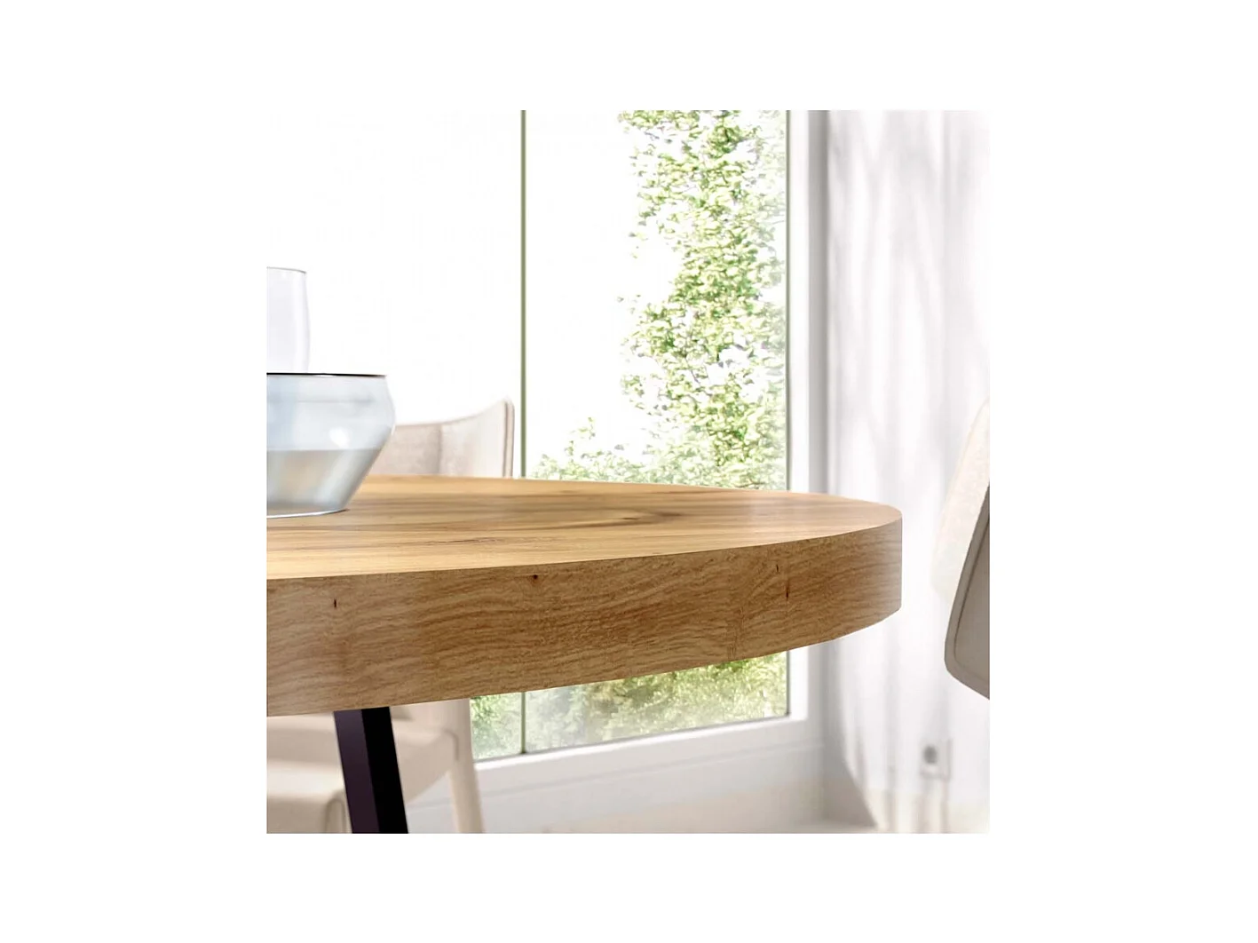 Mesa De Comedor Redonda De Estilo Industrial Croud