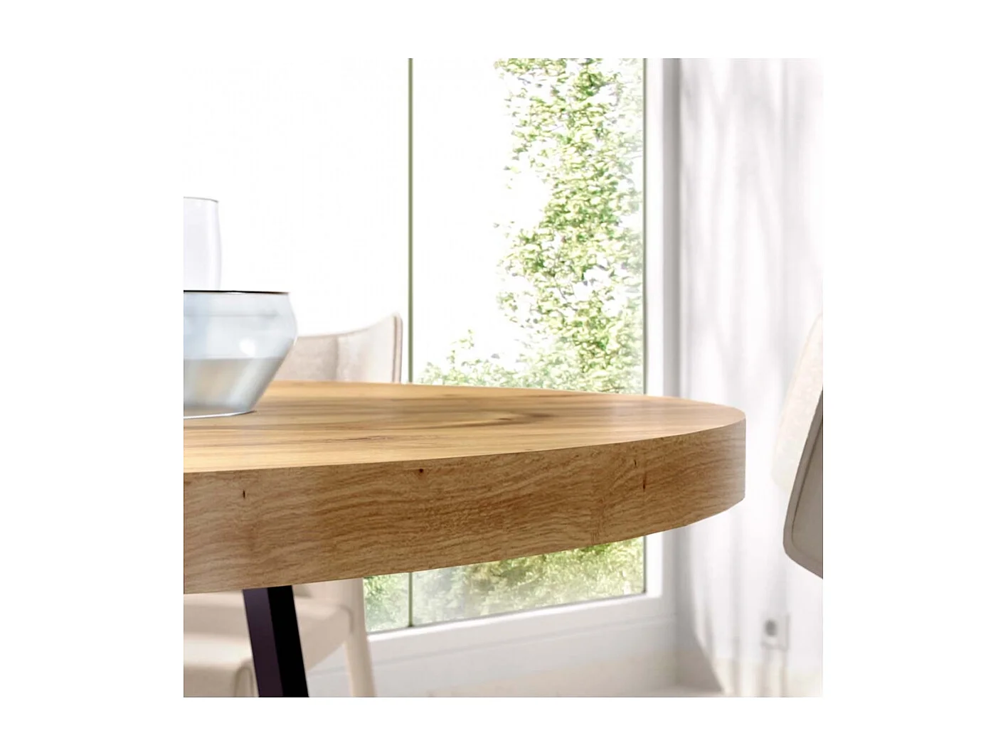 Mesa De Comedor Redonda De Estilo Industrial Croud