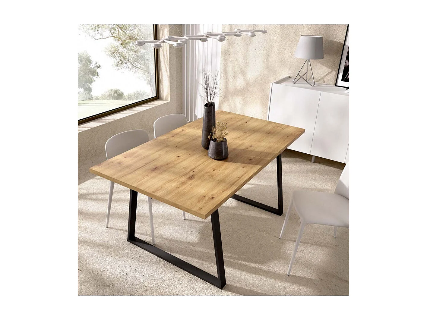 Mesa Comedor Extensible Estilo Industrial Watt