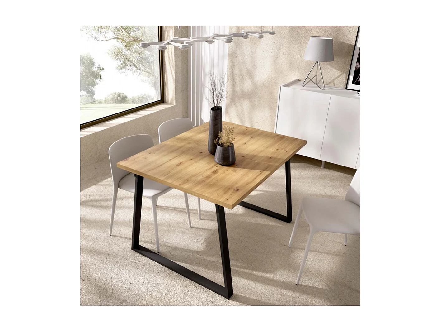 Mesa Comedor Extensible Estilo Industrial Watt