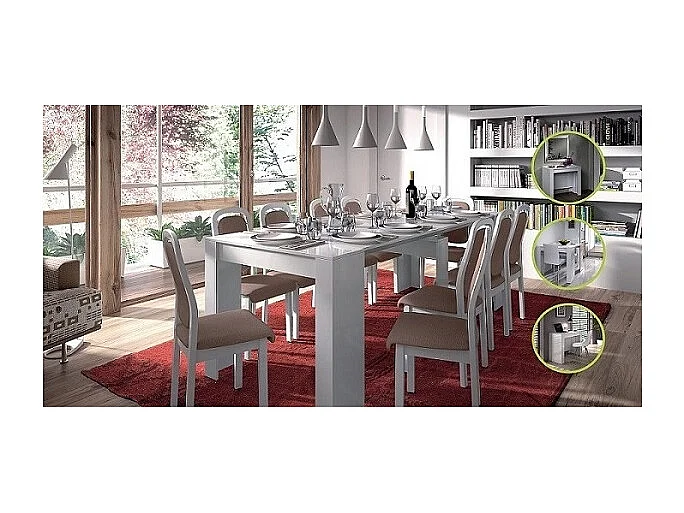 Mesa Extensible Lexa - Blanco