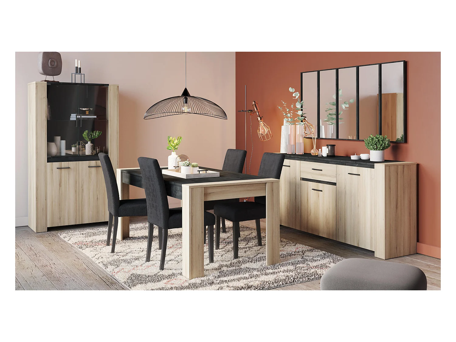 Mesa De Comedor Bicolor Stone