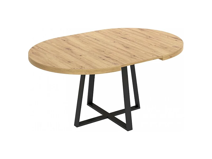 Mesa De Comedor Redonda Extensible Diseño Industrial Edison