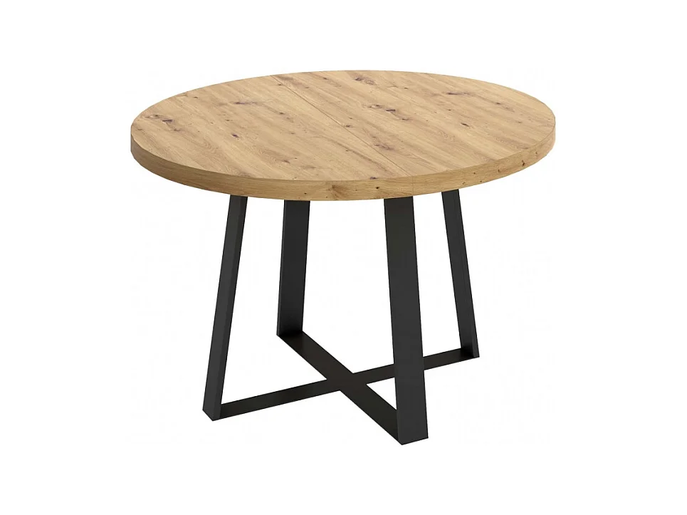 Mesa De Comedor Redonda Extensible Diseño Industrial Edison