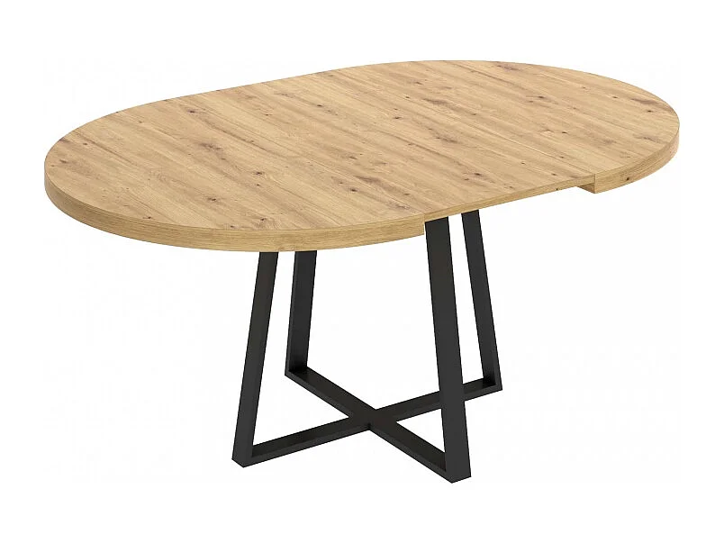 Mesa De Comedor Redonda Extensible Diseño Industrial Edison