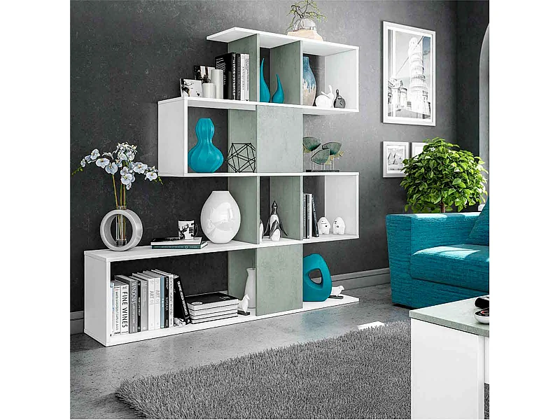 Scheidingsplank Otilia - Wit / Cement