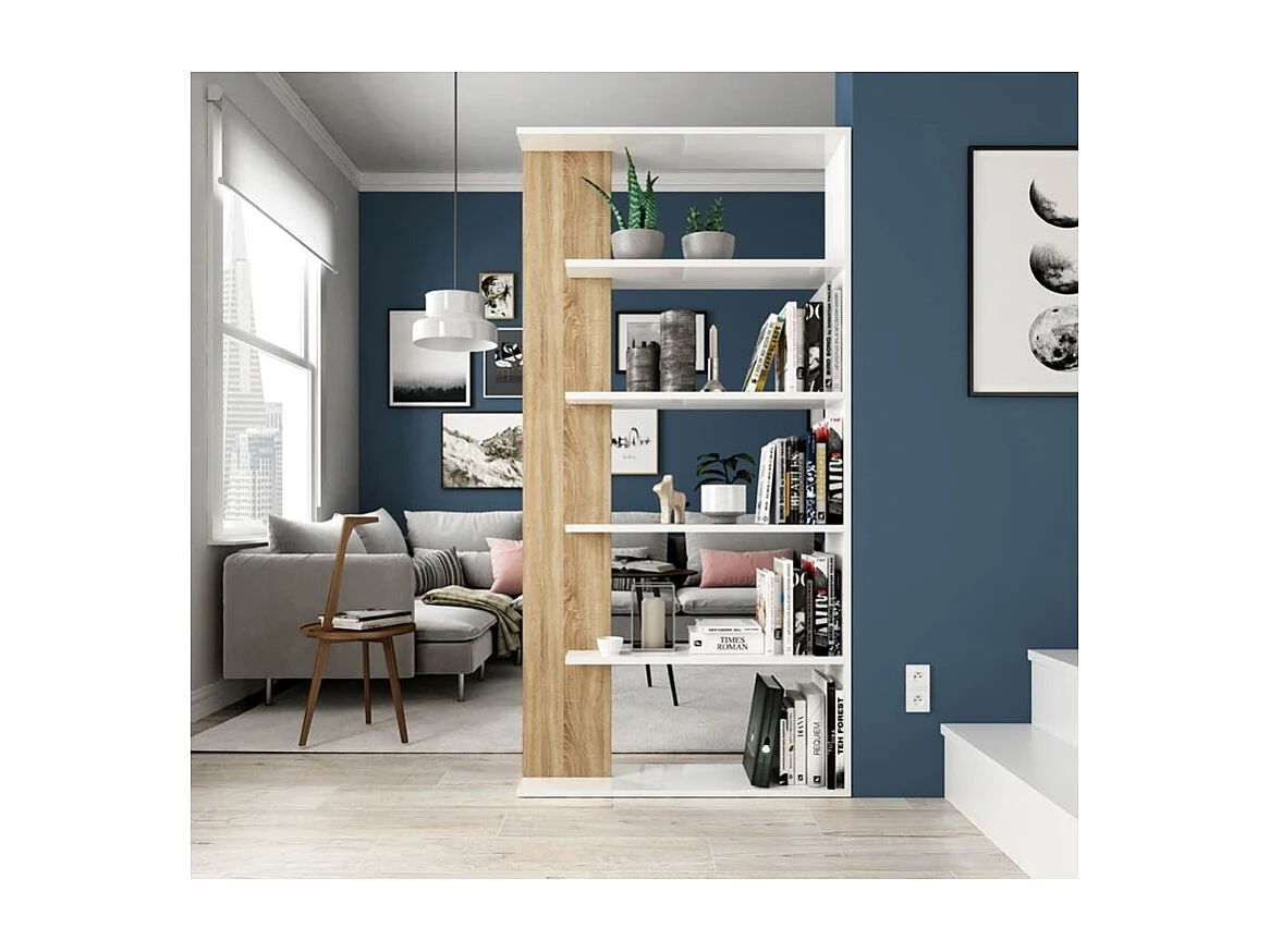 Estantería Divisoria Luciana - Roble / Blanco