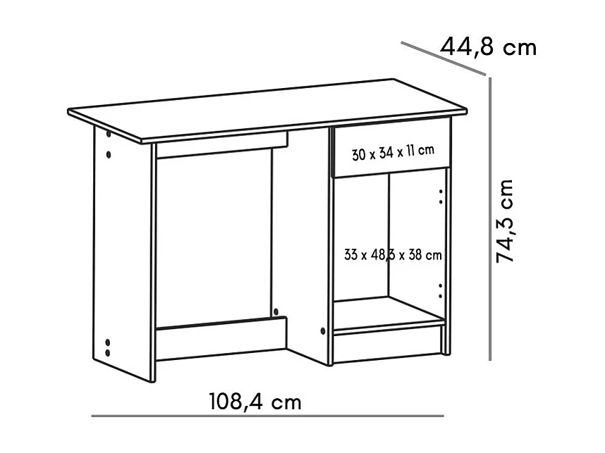 Escritorio Con Puerta Y Cajón Phi
