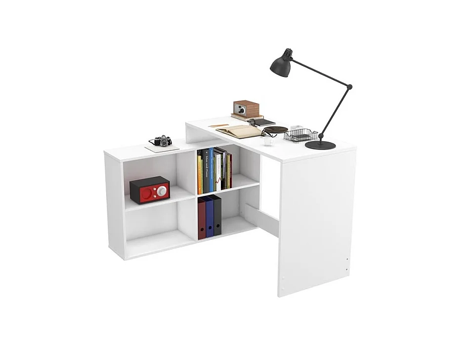 Mesa Com Prateleiras Kappa - Branco