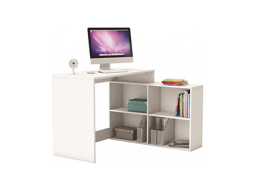 Mesa Com Prateleiras Kappa - Branco