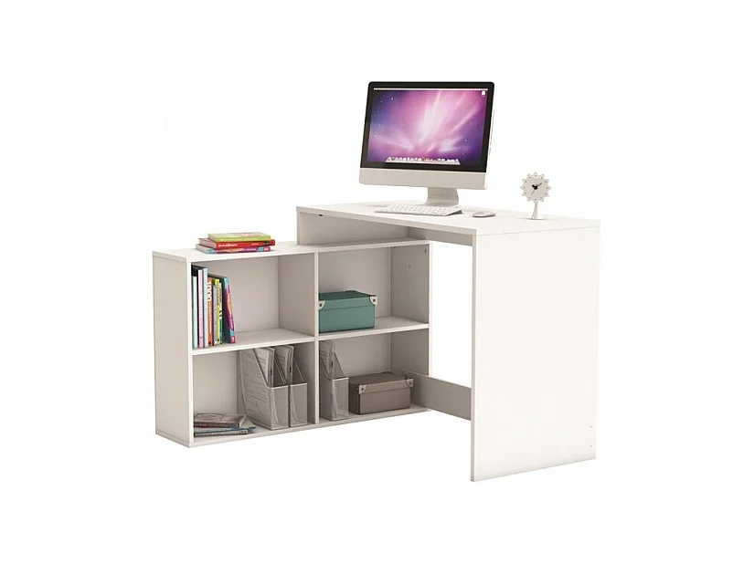 Mesa Com Prateleiras Kappa - Branco