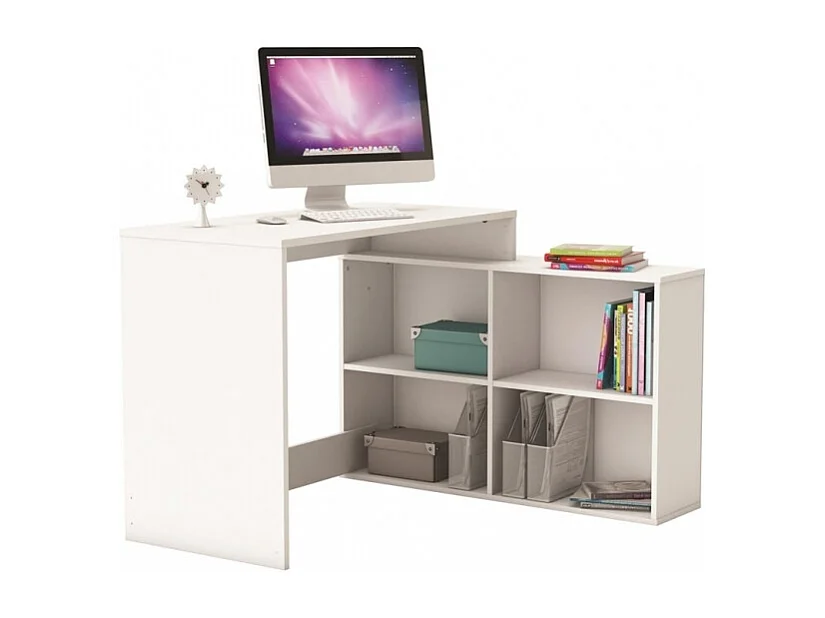 Mesa Com Prateleiras Kappa - Branco