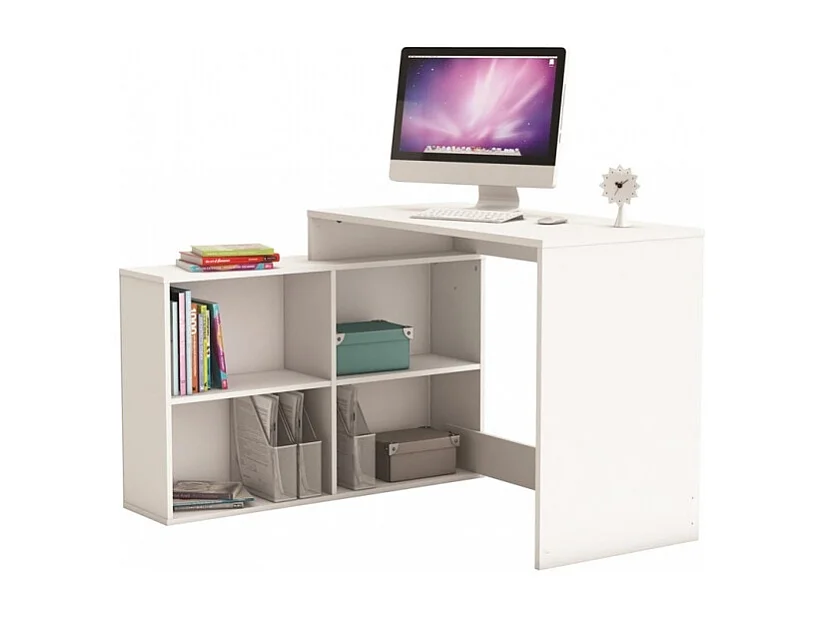 Mesa Com Prateleiras Kappa - Branco