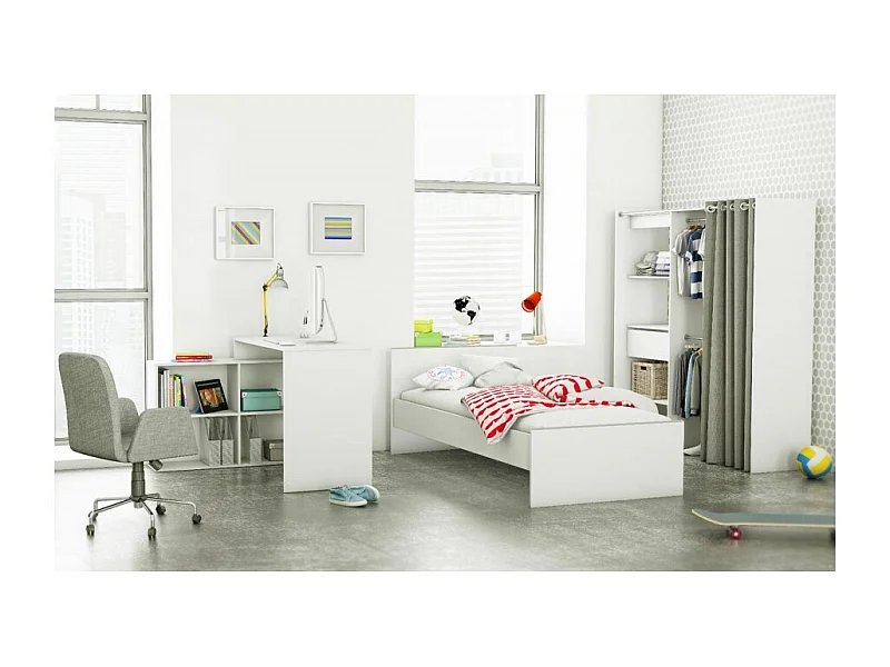 Mesa Con Estantes Kappa - Blanco